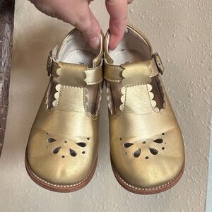 Best selling Little girl gold Mary Jane dress shoes